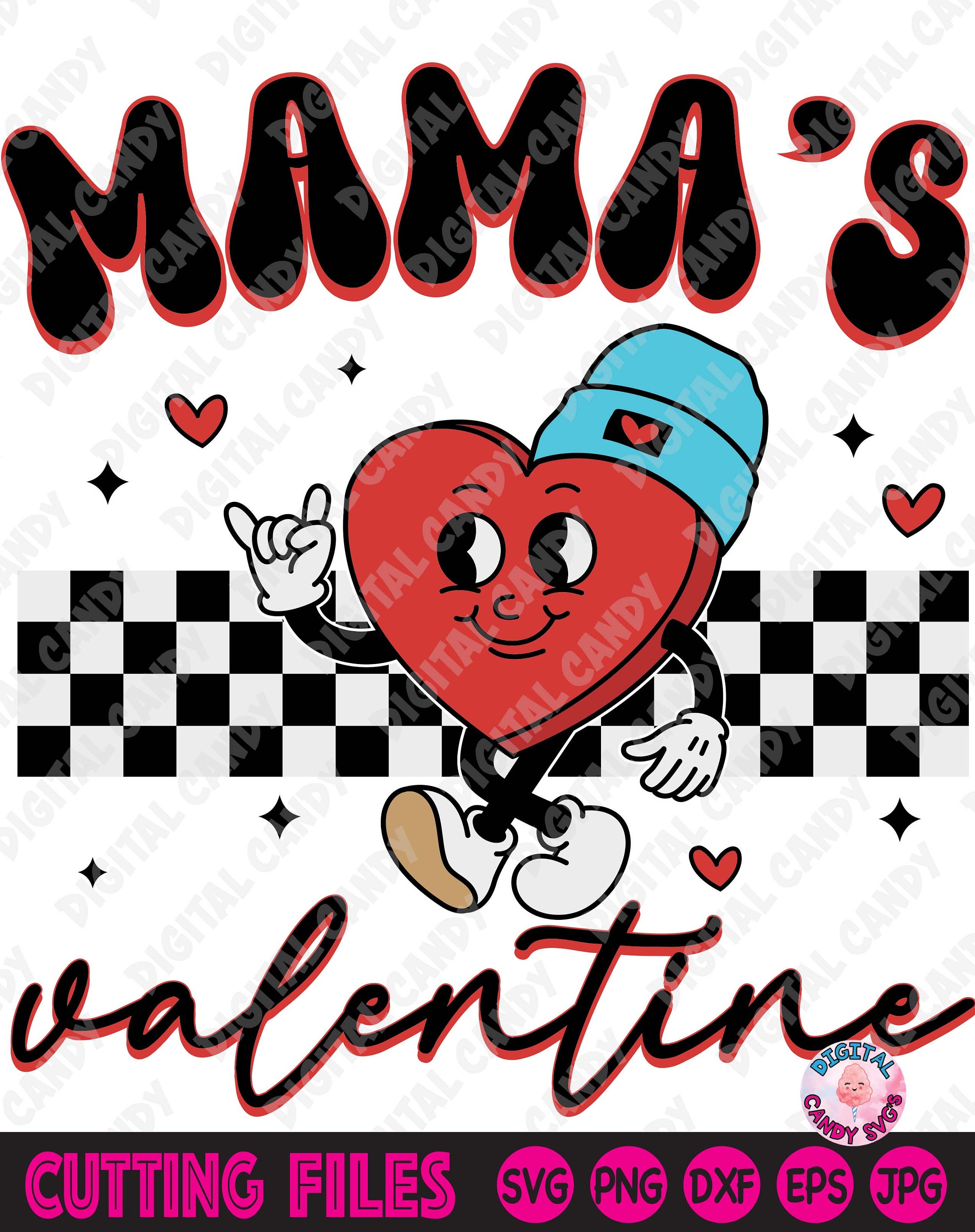 Mama's Valentine Svg, Retro Valentines Svg, Boys Valentines Svg ...