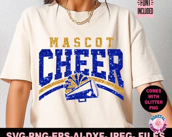 Cheer Svg Png, Cheerleading Svg, Cheerleader Svg, Cheer Mom Svg, Pom poms Svg, Megaphone Svg, Svg Files for Cricut, Cheer Team Template Svg