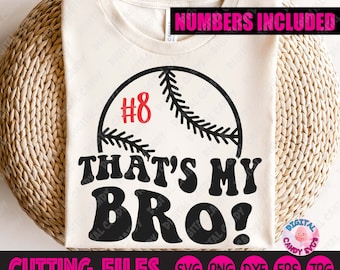 That&#39;s My Bro Svg, Baseball Brother Svg, Baseball Svg, Baseball Monogram Svg, Baseball Sister Svg, Svg File for Cricut, Baseball Mom Svg PNG