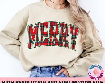 Merry Christmas Png, Merry Png, Merry Varsity Png, Holiday Png, Christmas Glitter Png, Merry Vibes Png, Christmas Plaid Png, Christmas Crew