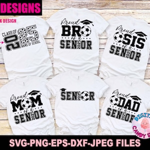Trotse voetbalfamilie van een 2025 Senior Svg Png, voetbal Senior Svg Png, trotse senior moeder Svg, Senior Svg, afstuderen Svg, Svg-bestanden voor de Cricut