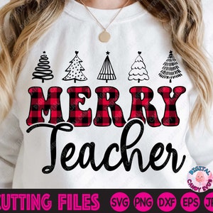 Joyeux professeur svg, svg de Noël, professeur de Noël svg, professeur Claus svg, fichiers svg pour cricut, fichiers silhouette, professeur svg