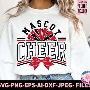 Cheer Svg Png, Cheerleading Svg, Cheerleader Svg, Cheer Mom Svg, Pom poms Svg, Megaphone Svg, Svg Files for Cricut, Cheer Team Template Svg