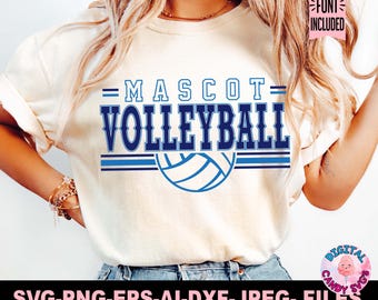Volleyball Svg Png, Volleyball Team Template Svg Png, Volleyball Mom Svg Png, Svg Files for Cricut, Volleyball Team Shirts Svg Png, Logo Svg