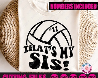 That's My Sis Svg Png, Volleyball Sister Svg Png, Volleyball Brother Svg Png, That's My Sister Svg, Svg Files for Cricut, Silhouette Files
