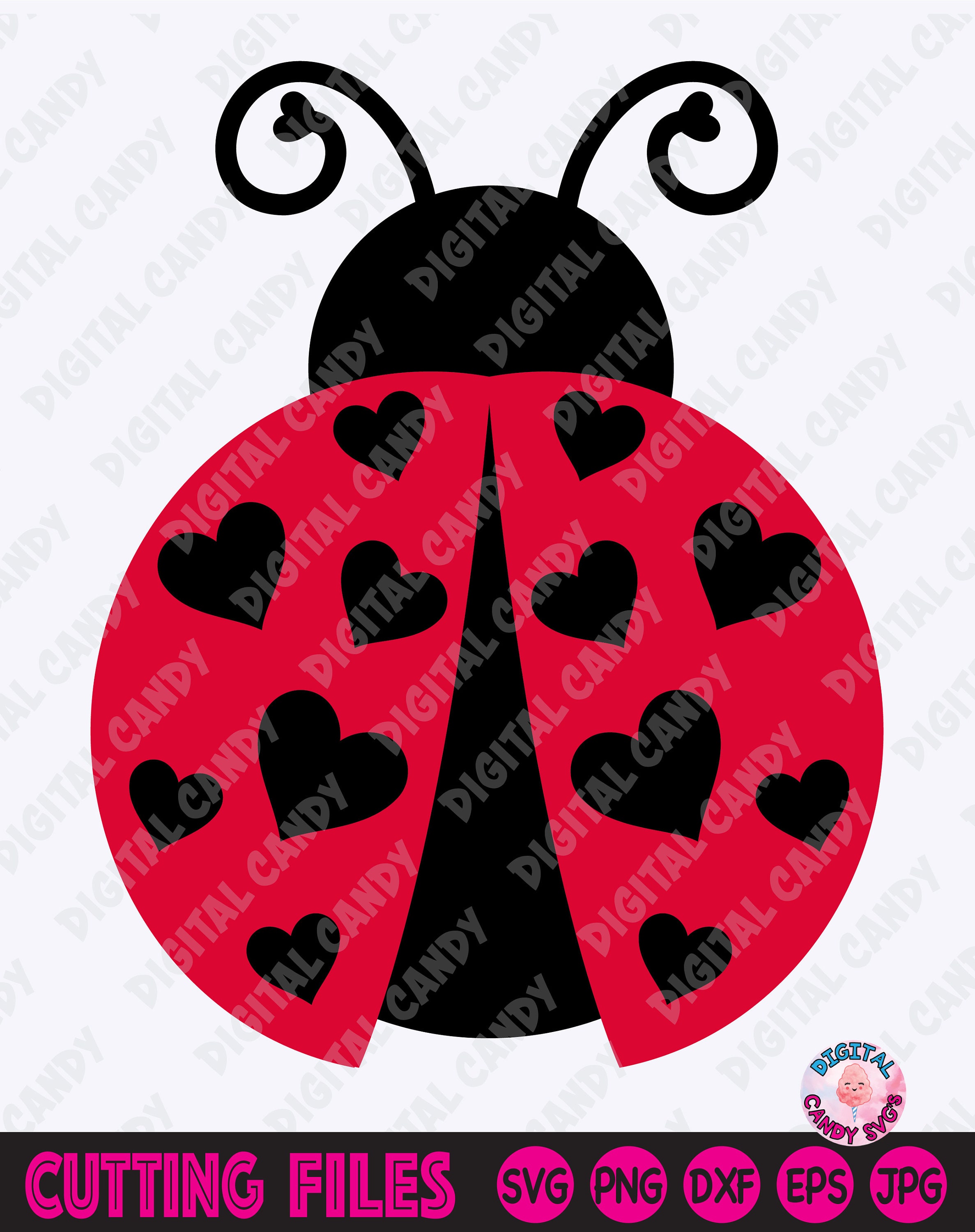Love Bug Svg, Kids Valentines Svg, Ladybug Svg, Valentines Monogram Svg ...