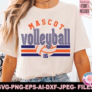Voleibol Svg Png, Plantilla De Equipo De Voleibol Svg Png, Voleibol Mamá Svg, Archivos Svg Para Cricut, Camisetas De Equipo De Voleibol Svg Png, Logotipo Svg