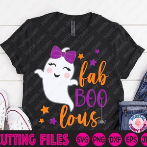 Fa Boo Lous Svg, Girl Halloween Svg, Girl Ghost Svg, Boo Svg, Svg Files for Cricut, Silhouette Files, Spooky Svg, Halloween Svg