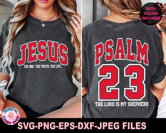 Jesus Svg Png, The Way The Truth The Life Svg, PSALM 23 Svg, Christian Varsity Football Jersey Svg, Faith Worship Svg, Svg Files for Cricut
