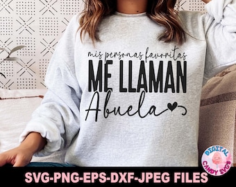Abuela Svg Png, Spanish Mothers Day Svg Png, Latina Svg, Ella Es Abuela Svg Png, Abuela Svg, Svg Files for Cricut, La Mejor Abuela Del Mundo