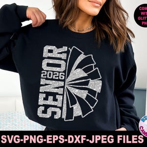 Cheer Senior Svg Png, Senior 2026 Svg, Dance Senior Svg, Graduate Svg, Senior Svg, Class of 2026 Svg, 2026 Grad Svg, Svg Files for Cricut
