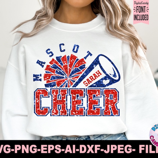 Cheer Svg Png, Cheerleading Svg, Cheerleader Svg, Cheer Mom Svg, Pom poms Svg, Megaphone Svg, Svg Files for Cricut, Cheer Team Template Svg