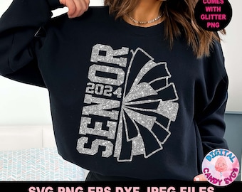 Cheer Senior Svg, Senior 2024 Svg, Senior Svg, Graduate Svg, Graduation Svg, Class of 2024 Svg, 2024 Grad Svg, Svg Files for Cricut, PNG