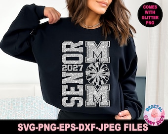 Cheer Senior Svg, Cheer Mom Svg, Senior 2027 Svg, Football Mom Svg, Senior Svg, Graduate Svg, Class of 2027 Svg, Svg Files for Cricut, Cheer