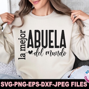 La Mejor Buela Del Mundo geschnitten Png, Spanischer Muttertag SVG Png, Lateinische geschnittene Datei, Ella Es Buela SVG Png, Buela geschnitten Dateien für Cricut