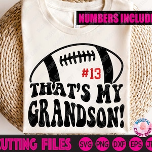 That&#39;s My Grandson Svg, Football Grandma Svg, Football Svg, Football Monogram Svg, That&#39;s My Bro Svg, Svg File for Cricut, Football Mom Svg