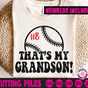 Svg di baseball, nonna Svg di baseball, nonna Svg, That’s My Grandson Svg, monogramma di baseball Svg, file Svg per Cricut, file di silhouette, PNG