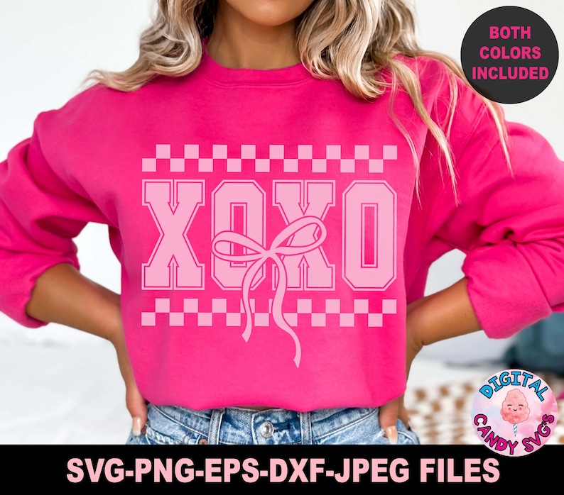 XOXO Svg Png, Valentine's Day Svg Png, Valentine's Varsity Svg Png ...