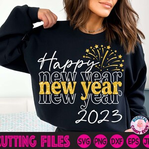 Bonne année Svg, Svg du nouvel an, nouvel an équipage Svg, fichiers Svg pour Cricut, fichiers Silhouette, bravo pour le nouvel an Svg, 2024 Svg