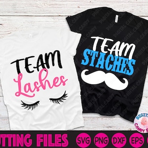 Pestañas de equipo, pentagramas de equipo, género revelan svg, niño o niñas Svg, esperando archivos Svg, Svg para Cricut, Silhouette Files, Baby Announcement