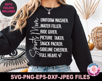 Sports Mom Svg Png, Game Day Svg Png, Sports Mom Shirt Svg, Uniform Washer Sports Mom Svg, Baseball Svg, Football Svg, Volleyball Svg, Cheer