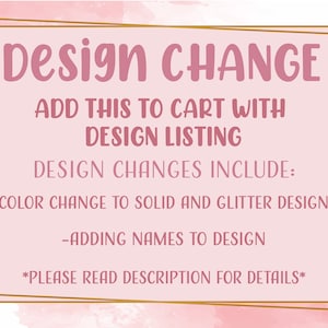 Modification de conception, modifications de conception, modifications de formulation, modifications de couleur, Svg, Png, DXF, JPG, conceptions personnalisées, fichiers Svg pour Cricut, fichier de sublimation