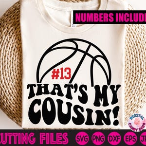 Esa es mi prima Svg Png, prima de baloncesto Svg Png, tía de baloncesto Svg Png, esa es mi sobrina Svg, archivos Svg para Cricut, archivos Silhouette