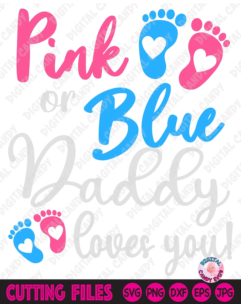 Download Pink or Blue Mommy Loves You Svg Pink or Blue Daddy Loves ...