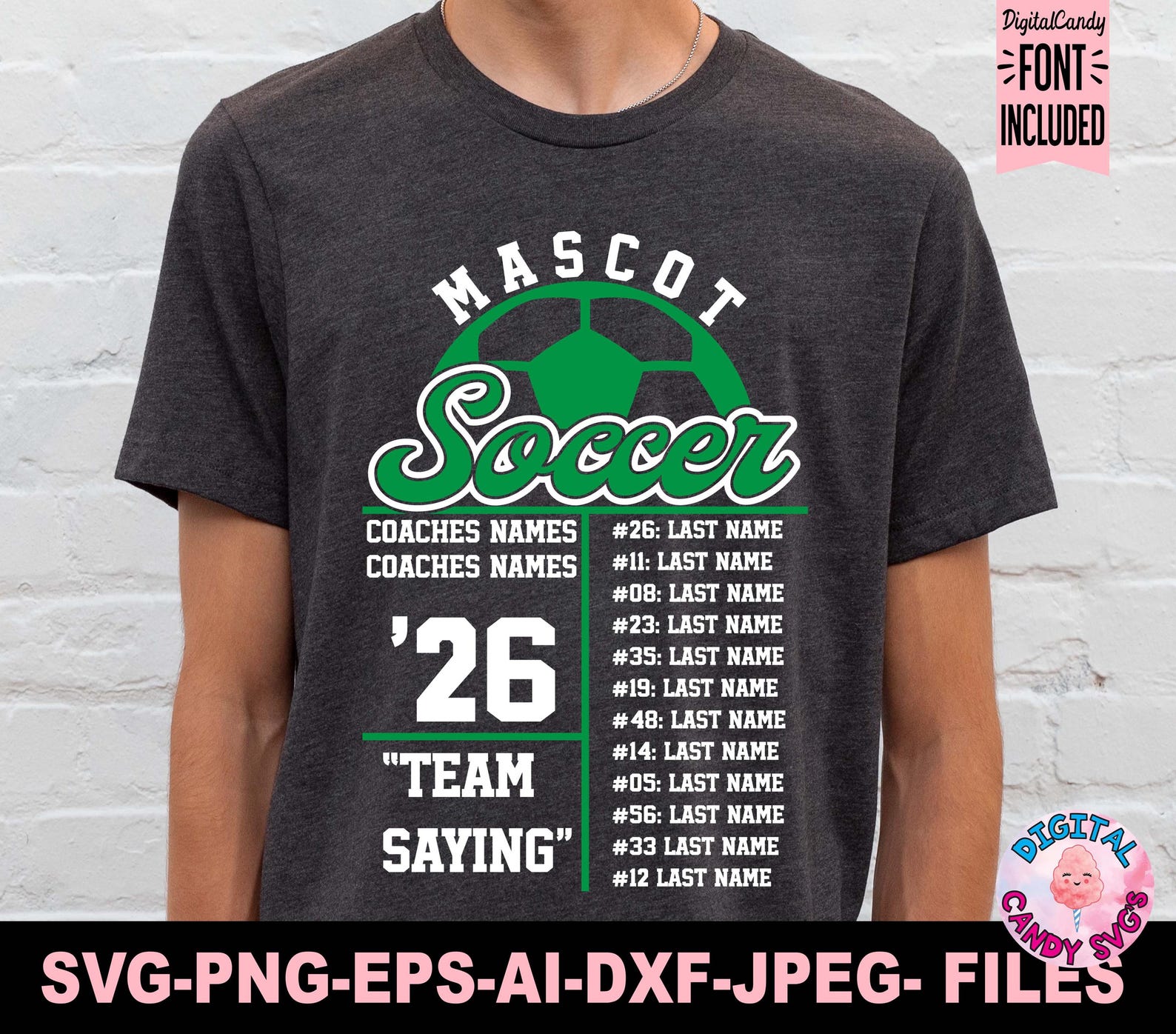 Sport Roster Svg Soccer Roster Template Svg Png, Soccer Svg Png, Soccer Team Template ...