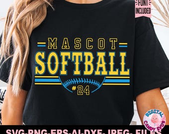 Softball Svg Png, Softball Team Template Svg Png, Softball Mom Svg, Svg Files for Cricut, Softball Team Shirts Svg Png, Softball Logo Svg