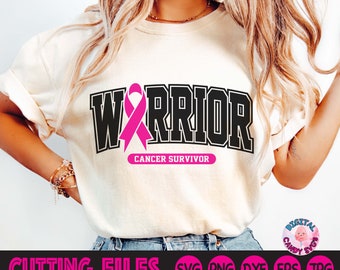Breast Cancer Warrior Svg, Pink Ribbon Svg, Cancer Survivor Svg, Support Squad, Together We Fight Svg, Svg Files for Cricut, Fight Cancer