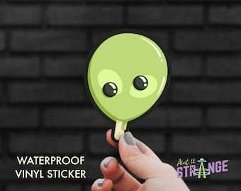 Waterproof Vinyl Alien Popsicle Decal Sticker, Laptop Sticker, Phone Case Sticker, Bumper Sticker, Hydroflask Sticker, Water Bottle Sticker