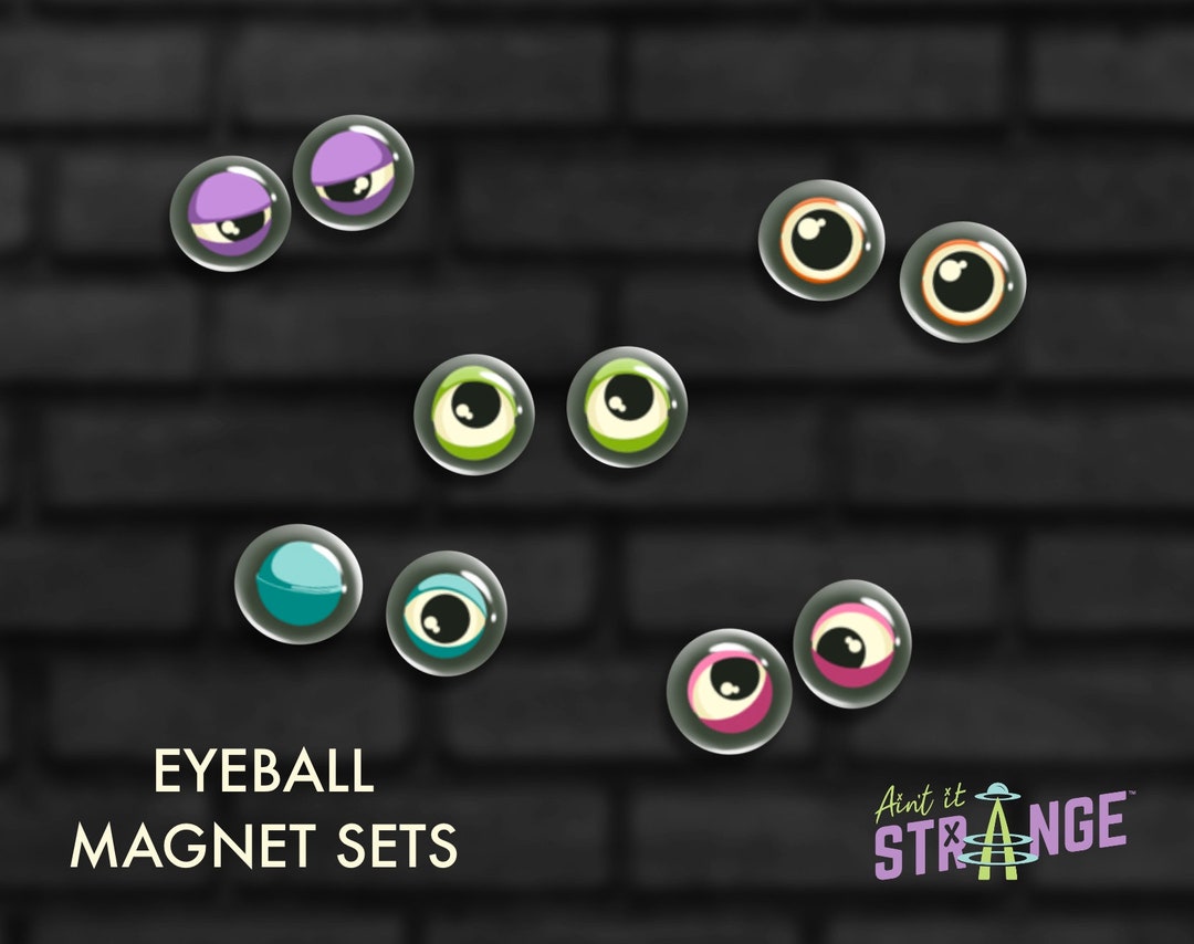 thumbnail image 2 of Mad Mags Green Eyeball Magnets, Always Watching You Eyeballs Creepy Halloween Magnetic Decorations For Indoor Outdoor Lockers, Fridge, Cars, Trucks, Mailboxes And Garage Door, 3 Inches 2 of 11