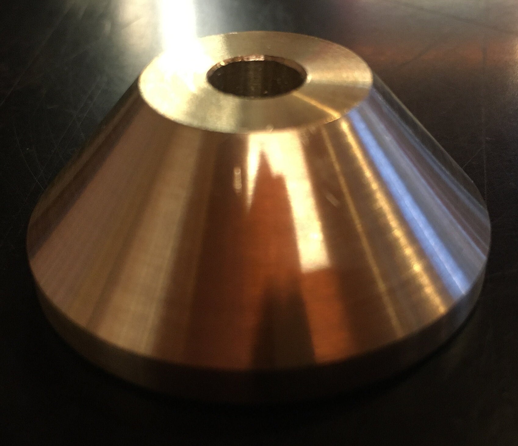 Solid Brass Turntable/Record Player Adaptor for 7" 45 Vinyl