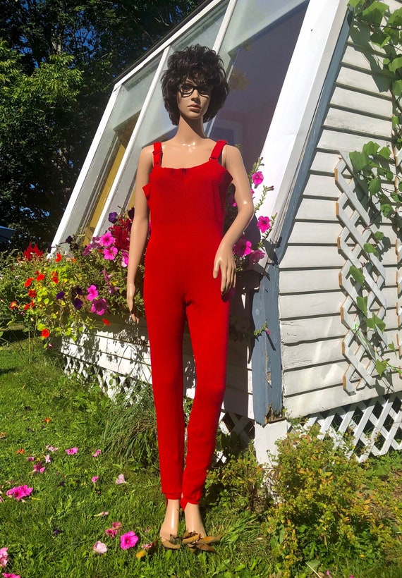 Chili Pepper Jumpsuit with Stirrups