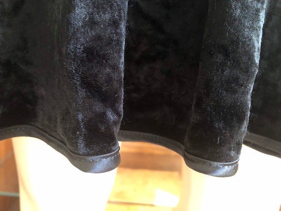 Black Velvet Corset Tie-Back Slip Dress 1990s sexy - image 9