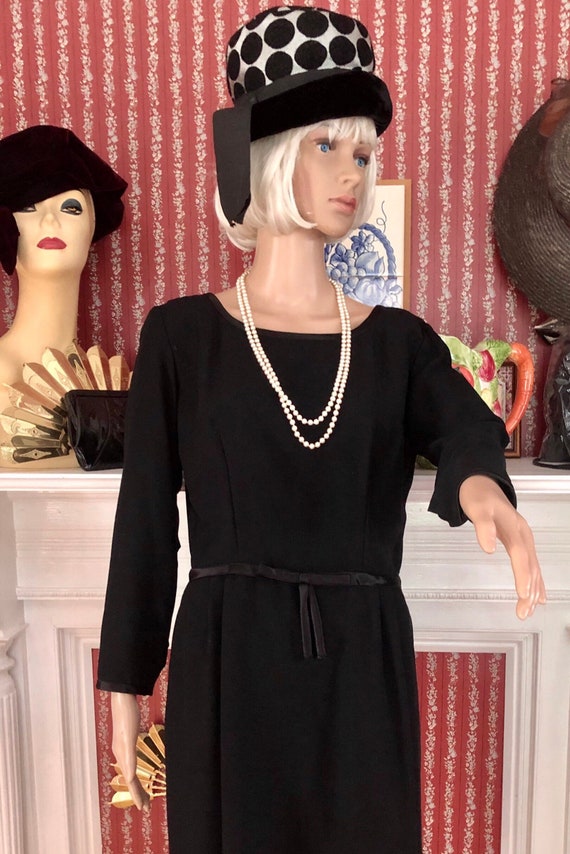 Classic 1960s Black Cocktail Dress