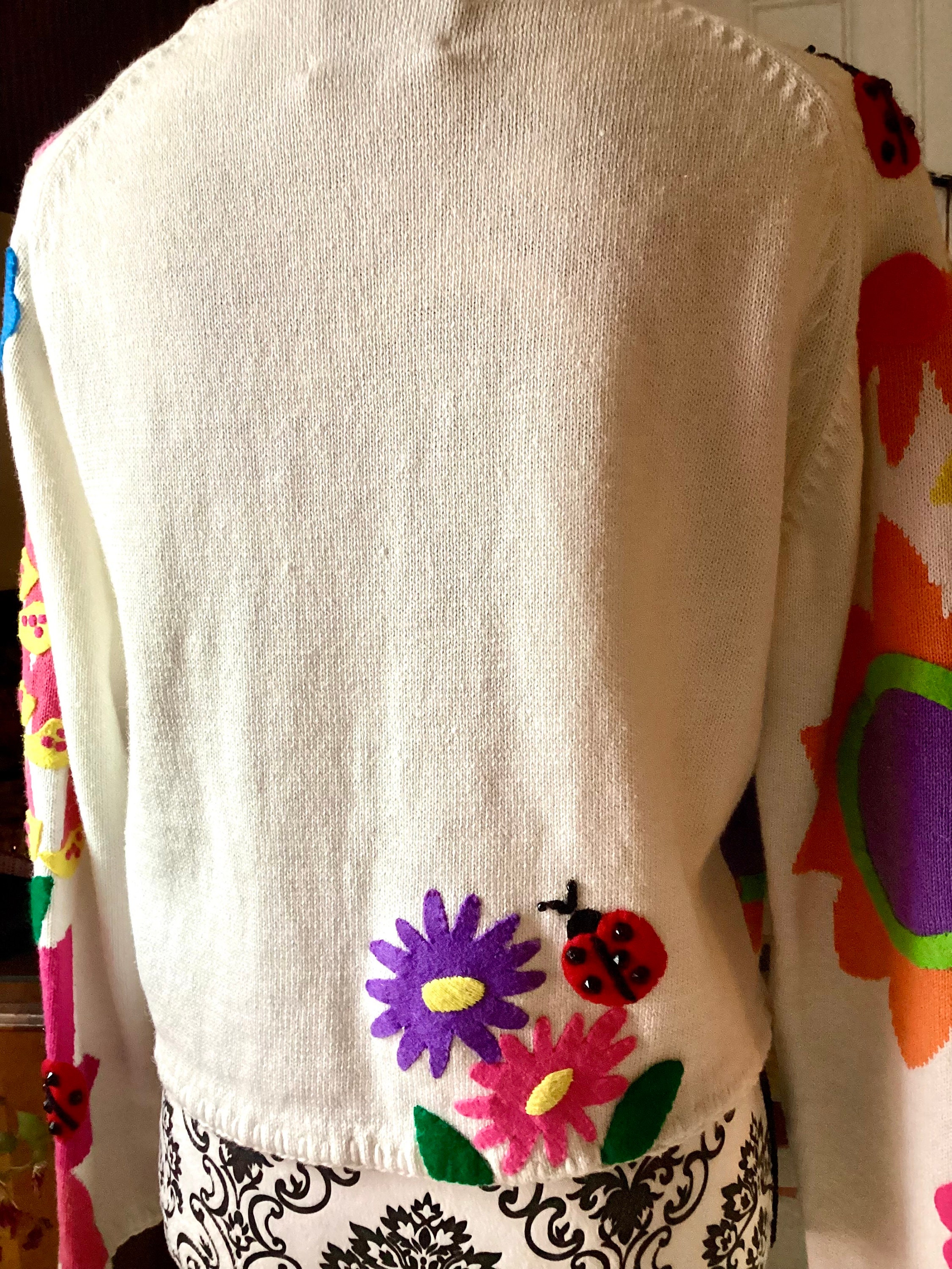 Michael Simon Wild Flower Cardigan Sweater 1995 - Etsy Michael Simon Wild Flower Cardigan Sweater 1995 - Etsy