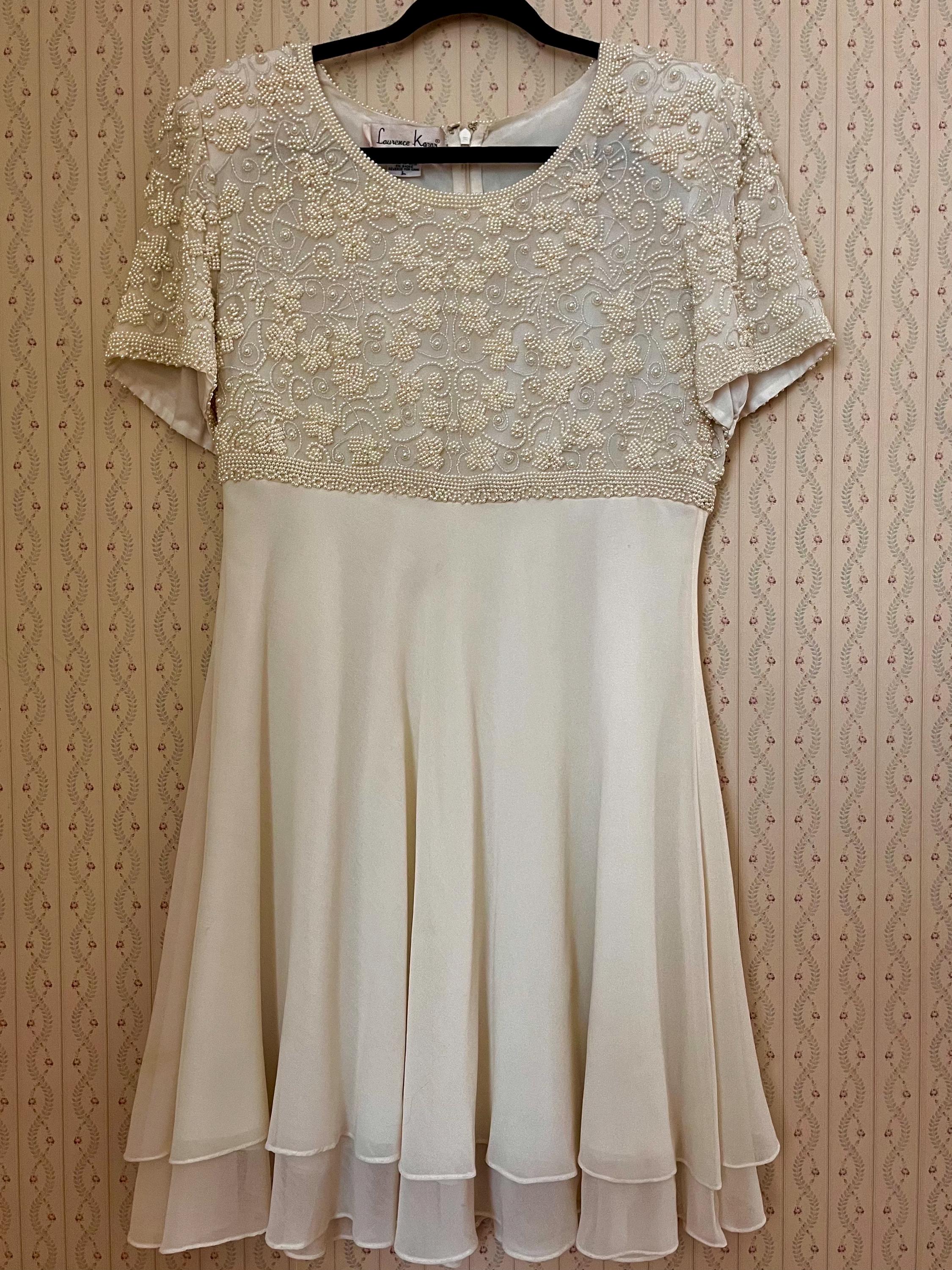 White Short Chiffon Skater Dress - Etsy