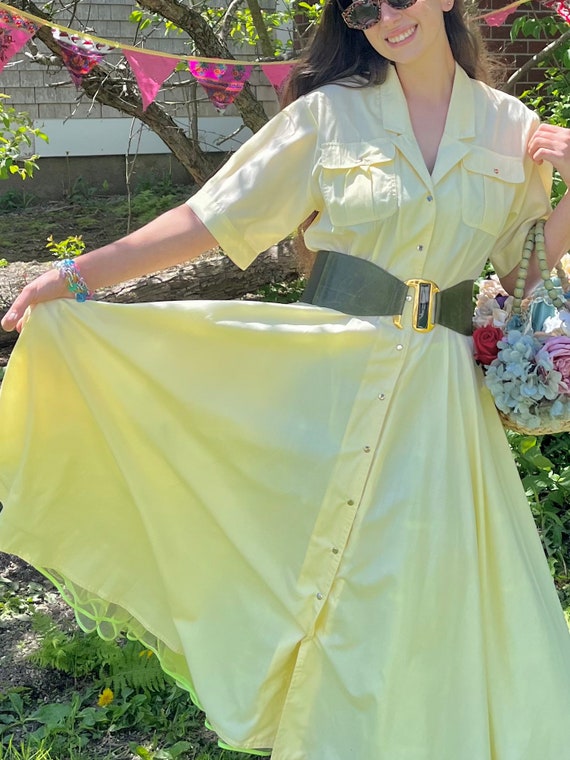 Daffodil Yellow Shirtwaist Dress - image 3