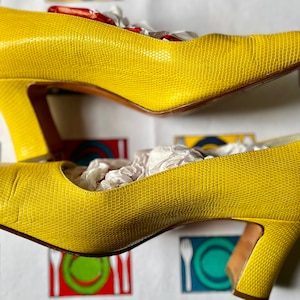 Chrome Yellow Italian Pumps by Bruno Magli