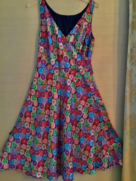 Colorful 90s Silk  Dress - image 2