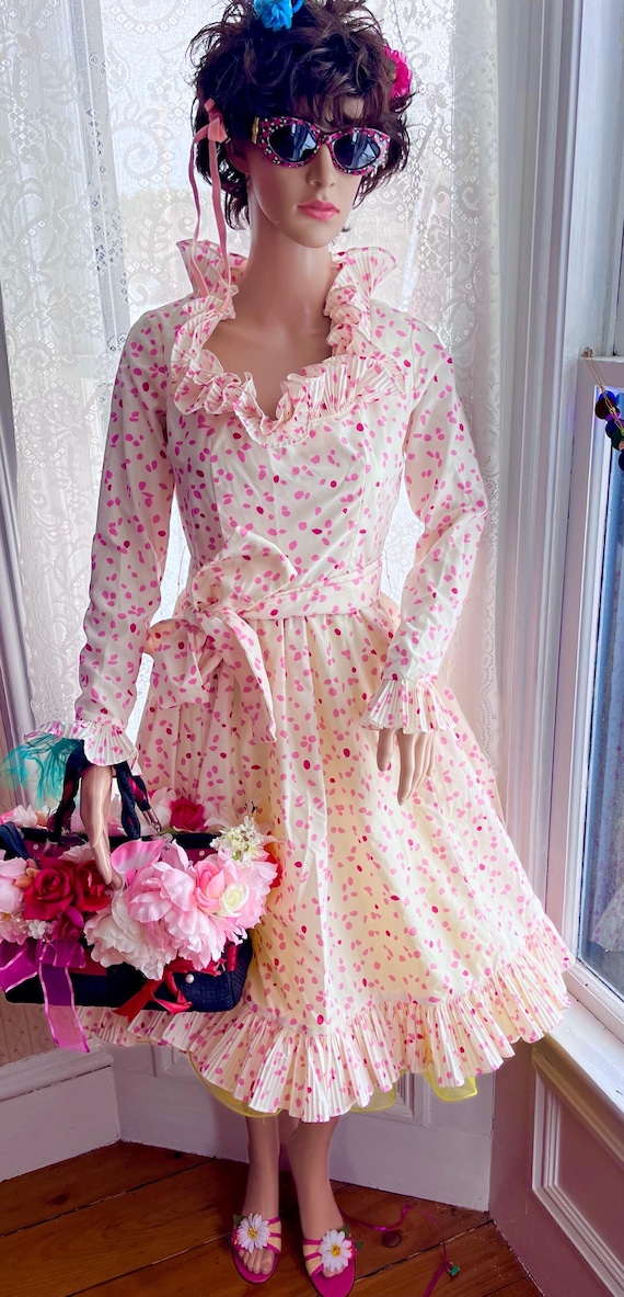 Victor Costa Sweet Spring Dress 1970s