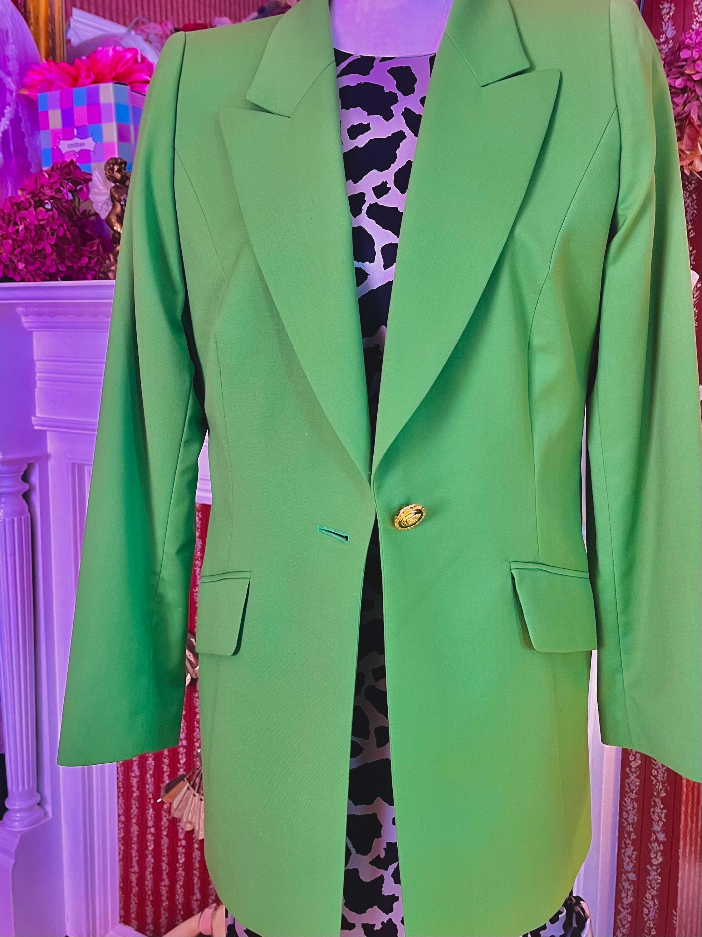 Lime Green Blazer - Etsy