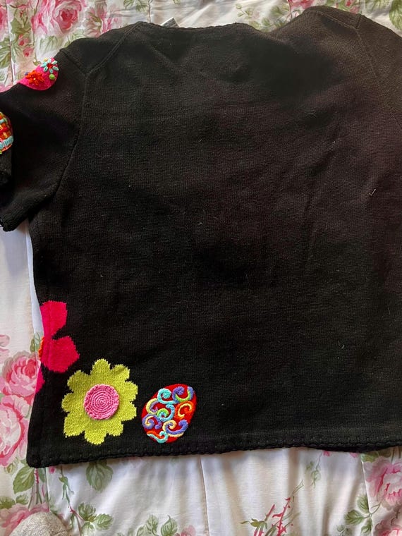 Michael Simon Easter Egg Flower Power Cardigan 19… - image 9