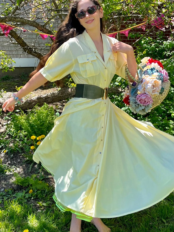 Daffodil Yellow Shirtwaist Dress - image 5