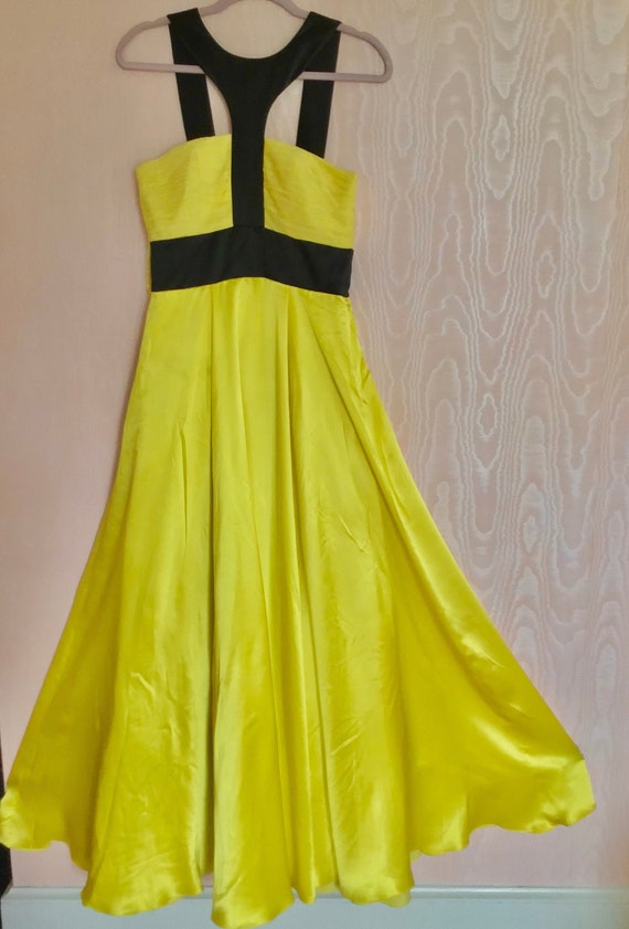 Brilliant Yellow Silk Ball Gown Prom Dress - Gem