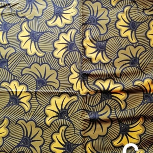 Cravate en tissu africain African Wax / Ankara Fleurs de Mariage Rouge/Jaune image 7