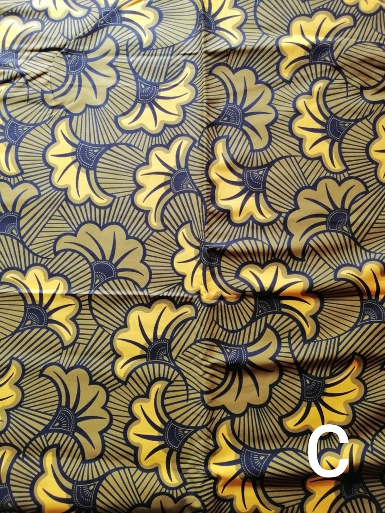 Cravate en tissu africain African Wax / Ankara Fleurs de Mariage Rouge/Jaune image 7