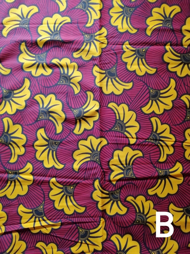 Cravate en tissu africain African Wax / Ankara Fleurs de Mariage Rouge/Jaune image 6